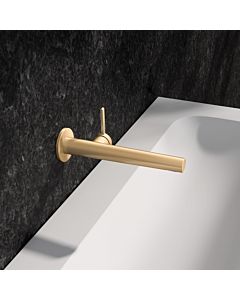 KEUCO Edition 400 single lever washbasin mixer 51516252101 concealed, projection 24.3 cm, brushed brass