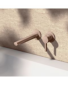 KEUCO Edition 400 mitigeur de lavabo 51516290200 à encastrer, 2 trous, saillie 19,7 cm, or rouge brossé