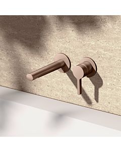 KEUCO Edition 400 single lever washbasin mixer 51516290201 concealed, 2-hole, projection 16.5 cm, brushed rose gold