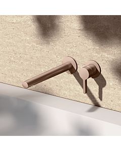 KEUCO Edition 400 mitigeur de lavabo 51516290202 à encastrer, 2 trous, saillie 24,3 cm, or rouge brossé