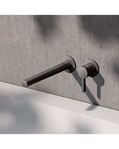 KEUCO Edition 400 mitigeur de lavabo 51516350202 à encastrer, 2 trous, saillie 24,3 cm, noir titane brossé