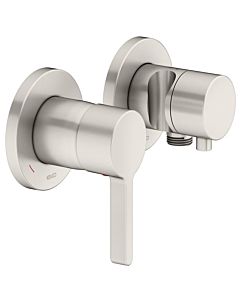 Keuco Edition 400 robinet de douche 51551051221 nickel brossé, pour 2 Verbraucher , raccord encastré, avec coude mural et support de douche