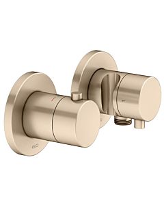 Keuco Edition 400 thermostat de douche 51553031221 bronze brossé, pour 2 Verbraucher , avec coude mural et support de douche