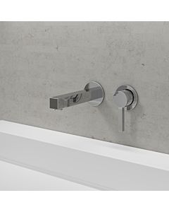 Keuco Edition 90 washbasin 2-hole wall-mounted mixer 59016010200 projection 200 mm, concealed installation, without drain fitting, chrome-plated