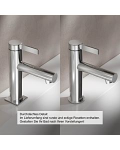 Keuco IXMO Pure 100 basin mixer 59502011100 projection 110mm, without pop-up waste, chrome-plated