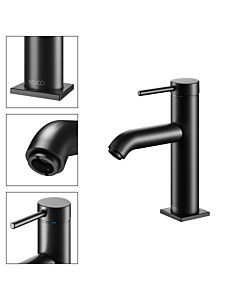 Keuco IXMO Soft 100 Black Selection basin mixer 59502372100 without pop-up waste, black