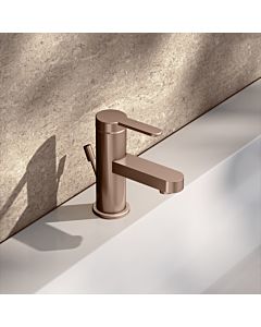 KEUCO IXMO Flat Einhebel-Waschtischmischer 59504293000 Ausladung 89mm, mit Ablaufgarnitur, rotgold gebürstet