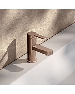 KEUCO IXMO Flat single lever basin mixer 59504293100 projection 89mm, without drain fitting, brushed rose gold