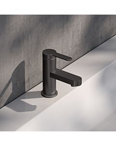 KEUCO IXMO Flat single lever basin mixer 59504353100 projection 89mm, without drain fitting, brushed titanium black