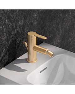 KEUCO IXMO Flat Bidetarmatur 59509253000 Ausladung 110mm, mit Ablaufgarnitur, messing gebürstet