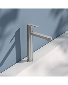 KEUCO IXMO Flat single lever washbasin mixer 59510213100 projection 159mm, without drain fitting, stainless steel finish