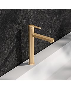 KEUCO IXMO Flat single lever basin mixer 59510253100 projection 159mm, without drain fitting, brushed brass