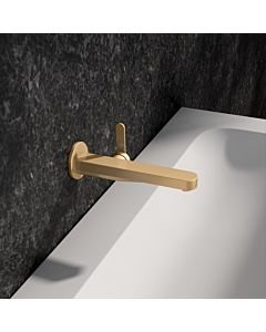 KEUCO IXMO Flat Einhebel-Waschtischmischer 59516251301 Unterputz, Ausladung 22,5 cm, rund, Messing gebürstet