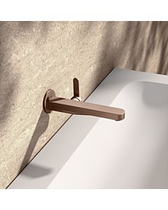 KEUCO IXMO Flat Einhebel-Waschtischmischer 59516291301 Unterputz, Ausladung 22,5 cm, rund, Rotgold gebürstet