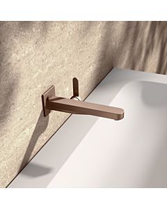 KEUCO IXMO Flat Einhebel-Waschtischmischer 59516291302 Unterputz, Ausladung 22,5 cm, eckig, Rotgold gebürstet