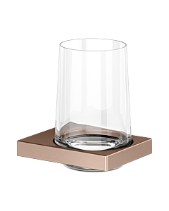 KEUCO Edition 11 porte-verre 11150299000 avec verre en cristal véritable, or rouge brossé