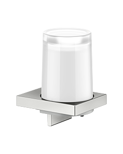 KEUCO Edition 11 Seifenspender 11152219000 avec verre glissant dépoli, finition inox/ blanc