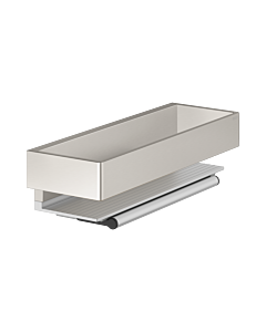 Keuco basket 11159050000 brushed nickel, with integrated glass squeegee