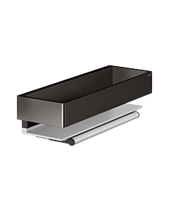 KEUCO Edition 11 panier de douche 11159350000 avec raclette en verre, argent anodisé/noir titane brossé