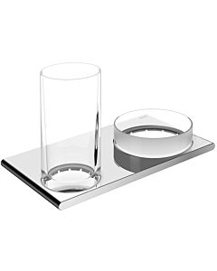 Keuco Edition 400 double holder 11554039000 brushed bronze, for glass and tray