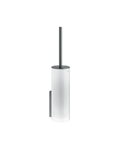 Keuco Edition 400 WC - garniture de toilette Chrome noir brossé, avec verre en cristal véritable