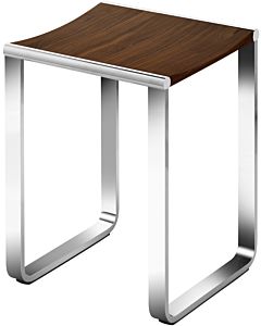 Keuco Hocker Elegance 11682010068 chrom, Walnuß Furnier, nicht für Dusche geeignet