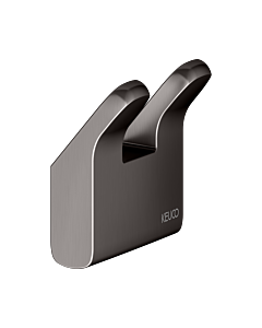 KEUCO Moll Handtuchhaken 12713350000 doppelt, Titanschwarz gebürstet