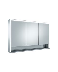 Keuco Royal Lumos armoire à glace 14305171305 1200x735x165mm, anodisé argent, chauffage miroir, 3 portes courtes, porche mural