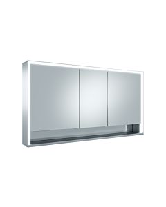 Keuco Royal Lumos Spiegelschrank 14306171304 1400x735x165mm, silber-eloxiert, Spiegelheizung, 3 kurze Türen, Wandvorbau