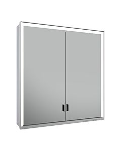 Keuco Royal Lumos armoire de toilette 14307172301 rallonge murale, anodisé argent, compartiment de rangement couvert, 700 x 735 x 165 mm