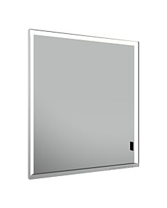 Keuco Royal Lumos mirror cabinet 14311172203 wall installation, silver anodized, long door, 650 x 735 x 165 mm