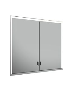 Keuco Royal Lumos mirror cabinet 14312172303 800 x 735 x 165 mm, wall installation, silver anodized, 2 long doors