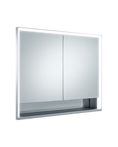 Keuco Royal Lumos mirror cabinet 14313171305 wall installation, silver anodized, mirror heating, 2 short doors, 900 x 735 x165 mm
