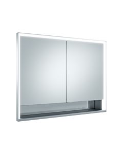 Keuco Royal Lumos mirror cabinet 14314171304 1000 x 735 x 165 mm, wall installation, silver anodized, mirror heating, 2 short doors