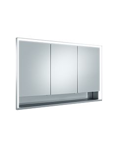 Keuco Royal Lumos mirror cabinet 14315171304 1200 x 735 x 165 mm, wall installation, silver anodized, mirror heating, 3 short doors