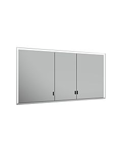 Keuco Royal Lumos mirror cabinet 14316172303 1400 x 735 x 165 mm, wall installation, silver anodized, 3 long doors