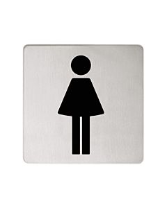 Keuco Türschild Plan 14966170000 Symbol Damen, Aluminium silber eloxiert