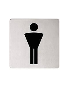 Keuco Türschild Plan 14967170000 Symbol Herren, Aluminium silber eloxiert