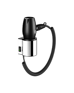 Keuco Plan Haartrockner 14995010037 verchromt/schwarzgrau, mit Halter