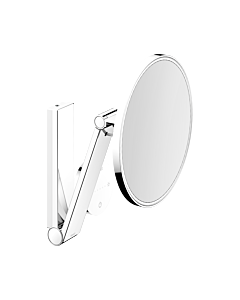 Keuco iLook_move cosmetic mirror 17612079002 beleuchtet , Ø 212 mm, stainless steel finish, UP transformer