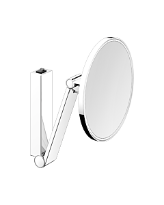 Miroir cosmétique Keuco iLook_move 17612019004, grossissement x5, chromé, mural, éclairé, Ø 212 mm