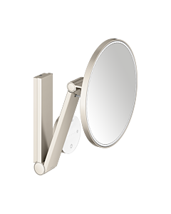Keuco iLook_move cosmetic mirror 17612059002 beleuchtet , Ø 212 mm, brushed nickel, flush-mounted transformer