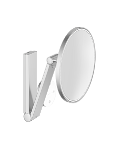 Miroir cosmétique Keuco iLook_move 17612179002, grossissement x5, Ø 212 mm, éclairé, avec panneau de commande en verre, finition aluminium