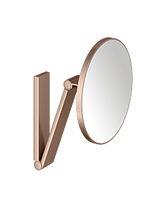 KEUCO iLook_move miroir cosmétique 17612290000 rond, grossissement 5x, modèle mural, or rouge brossé