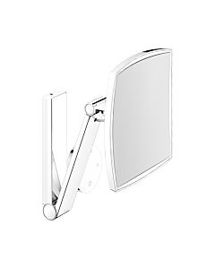 Keuco iLook_move cosmetic mirror 17613079002 stainless steel finish, UP transformer, wall model, beleuchtet , 200 x 200 mm
