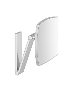 Keuco iLook_move Kosmetikspiegel 17613170000 5-fach Vergrößrung, Wandmodell, 200 x 200 mm, Aluminium-finish