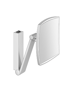 Keuco miroir cosmétique iLook_move 17613179004 finition aluminium, modèle mural, beleuchtet , 200 x 200 mm