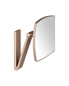 KEUCO iLook_move miroir cosmétique 17613290000 carré, grossissement 5x, modèle mural, or rouge brossé