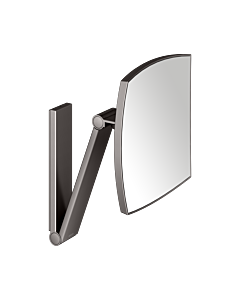 KEUCO iLook_move Kosmetikspiegel 17613350000 eckig, 5-fache Vergrößerung, Wandmodell, Titanschwarz gebürstet
