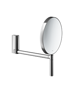 Miroir cosmétique Keuco Plan 17649010002, grossissement x5, Ø 193 mm, sans éclairage, chromé
